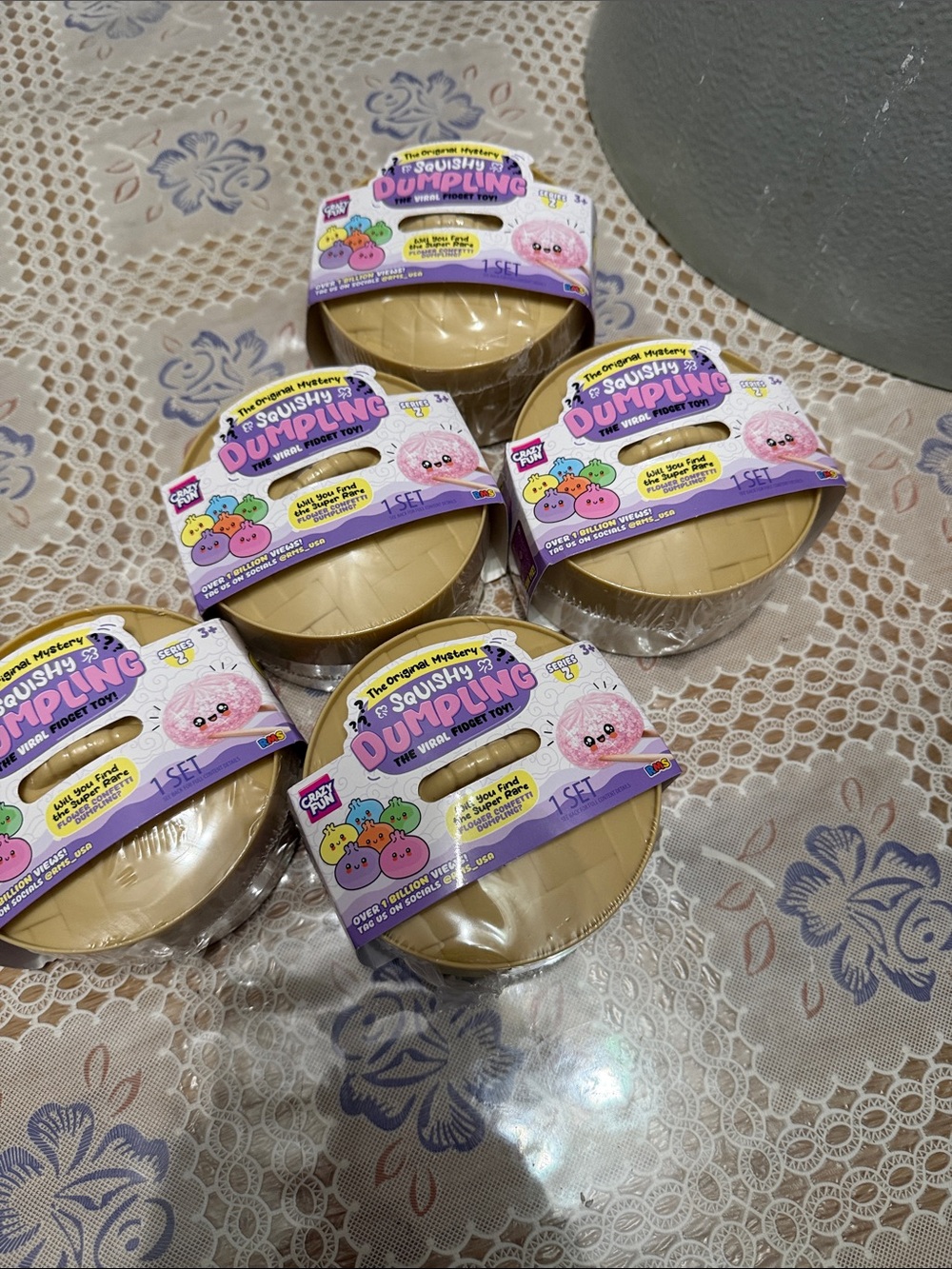 Mystery Dumpling Squishy Toy in Beige Steamer